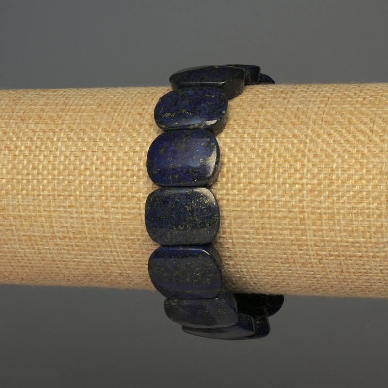 Armband aus Lapislazuli – Gliederarmband, Durchmesser ca. 18×13 mm, Länge ca. 18 cm, Stretch