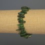 Armband Jadeit Splitter-Nadel, Durchmesser 12–20×3–5 mm, +/- mit Perlen, Länge 18 cm +/- elastisch