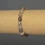 Achat-Armband Drachenvenen mit facettierten Kugeln, Durchmesser ca. 8 mm, Länge ca. 18 cm, Elastikarmband