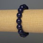 Armband aus Lapislazuli, glatte Kugeln, Durchmesser ca. 12 mm, Länge ca. 18 cm, elastisch