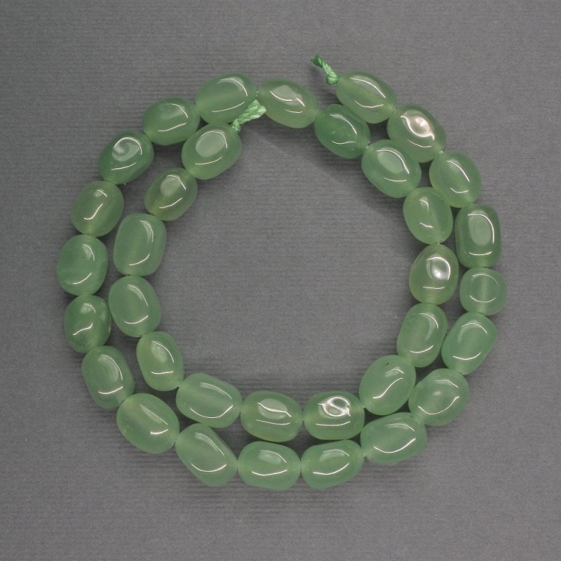 Jade-Perlen facettiert, Durchmesser 9×11 mm, Länge 39 cm+