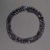 Perlen aus synthetischem Stein Aventurin, Blau-Sand, facettierte Würfel, Durchmesser ca. 4 mm, Länge ca. 39 cm+-
