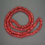 Rondell-Perlen aus roter Koralle, Durchmesser 9×3 mm, Länge 85 cm