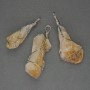 Anhänger aus unbehandeltem Citrin im Geflecht, 60×40×18 mm ± assortierte Größe