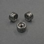 Perleinsatz, silberfarbene Metallfarbe, Durchmesser 8×5 mm ± Lochdurchmesser ca. 2 mm