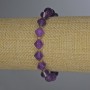 Armband aus Sugilit, facettierte Rhombus-Steine 8×8 mm, mit Seedperlen 3 mm ±, Länge 18 cm ± Stretcharmband