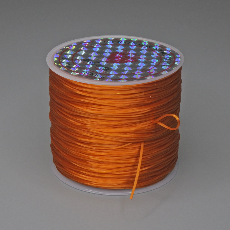 Elastikband für Bastelarbeiten, Spule Orange, Länge 30 m +