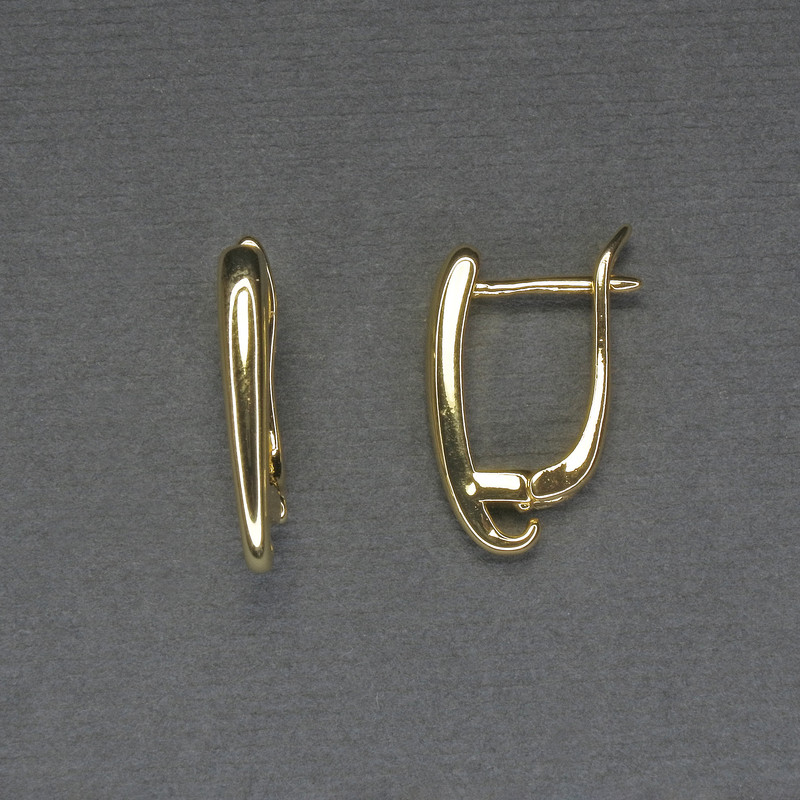 Ohrhaken aus goldfarbenem Metall 18×3 mm – Paar