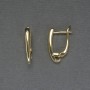 Ohrhaken aus goldfarbenem Metall 18×3 mm – Paar