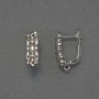 Ohrhaken für Ohrringe aus silberfarbenem Metall, 18 × 6 mm, Paar