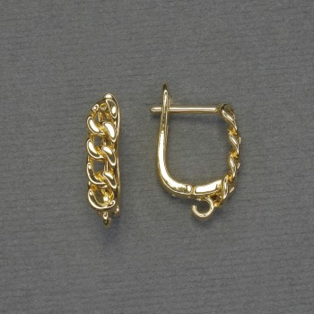 Goldfarbene Ohrhaken 18×4 mm für Ohrringe