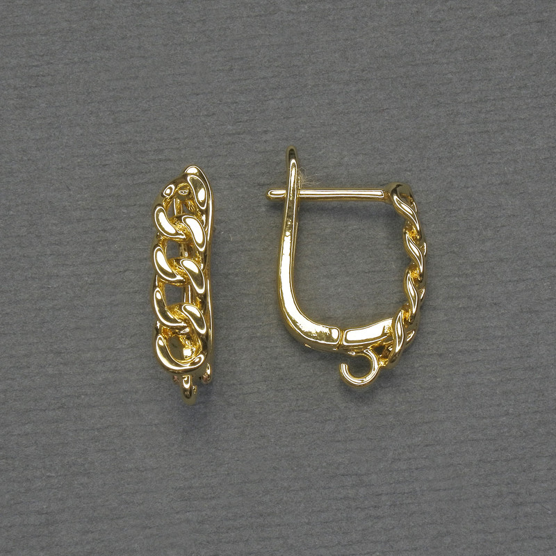 Goldfarbene Ohrhaken 18×4 mm für Ohrringe