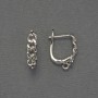 Ohrhaken aus silberfarbenem Metall 18×4 mm – Paar