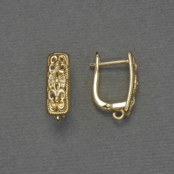 Goldfarbene Ohrhaken für Ohrringe 17×6 mm – Paar