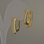Ohrhaken für Ohrringe aus goldfarbenem Metall, 17×6 mm – Paar