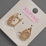 Ohrringe Xuping, Durchmesser 11 mm ±, Länge 18 mm ±, 18K-Vergoldung