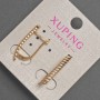 Xuping Ohrringe, Durchmesser ca. 3 mm, Länge ca. 24 mm, 18K-Vergoldung