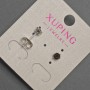 Xuping Ohrstecker Kugeln mit schwarzem Kristall, Durchmesser ca. 4 mm, rhodiniert