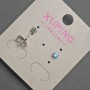 Ohrstecker-Kügelchen mit blauem Kristall Xuping, Durchmesser 3 mm, Rhodiumbeschichtung