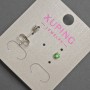 Xuping Ohrstecker mit grünem Kristall, Durchmesser ca. 3 mm, Rhodiumbeschichtung