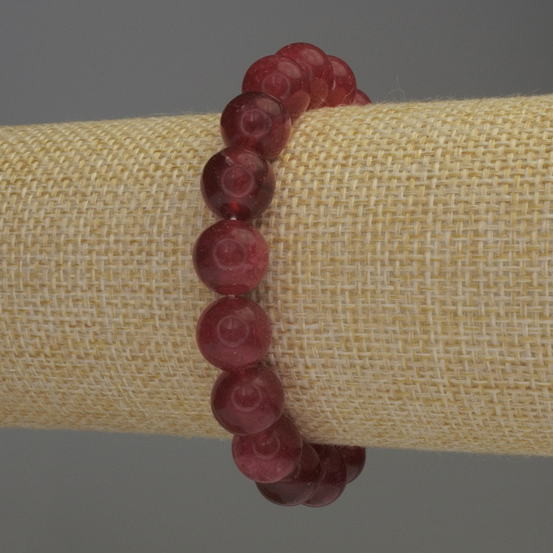 Turmalin-Armband, glatte Kugel, Ø ca. 10 mm, Länge ca. 18 cm, Stretcharmband