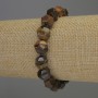 Armband aus Tigerauge, facettierte Perlen, Durchmesser ca. 10×9 mm, Länge 18 cm Stretch-Armband