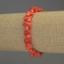 Armband aus orangefarbener Korallen-Säulenperlen, Durchmesser 5–8×5 mm, Länge 18 cm, Stretch