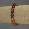 Bernsteinarmband, glatte Kugeln, Ø 8 mm, Länge ca. 18 cm, Stretcharmband
