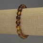 Bernsteinarmband, glatte Kugeln, Ø 8 mm, Länge ca. 18 cm, Stretcharmband