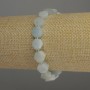 Armband aus Aquamarin «Soti», Durchmesser ca. 8 mm, Seed-Beads 3 mm, Länge 18 cm Stretch