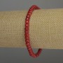 Korallen-Rondellarmband, Durchmesser 5,5×3,5 mm, Länge 18 cm, Stretcharmband