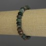 Armband aus Jaspis, glatt geschliffene Trommelperlen, Durchmesser ca. 9×7 mm, Länge 18 cm, Stretch