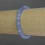 Aquamarin-Armband, facettierte Würfel, Durchmesser ca. 7 mm, Länge 18 cm, Stretcharmband