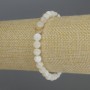 Perlmutt-Armband mit glatten Kugeln, Durchmesser ca. 6 mm, Länge 18 cm, Stretch-Armband
