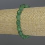 Armband aus Chrysopras, glatt polierte Perlen, Durchmesser ca. 8–10 × 7 mm, Länge 18 cm, Stretcharmband