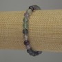Fluorit-Armband mit facettierten Kugeln, Durchmesser ca. 6 mm, Länge ca. 18 cm, Stretch-Armband