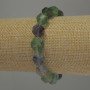 Armband aus Fluorit, facettierte Polyeder, Durchmesser ca. 12×9 mm, Länge 18 cm, elastisch