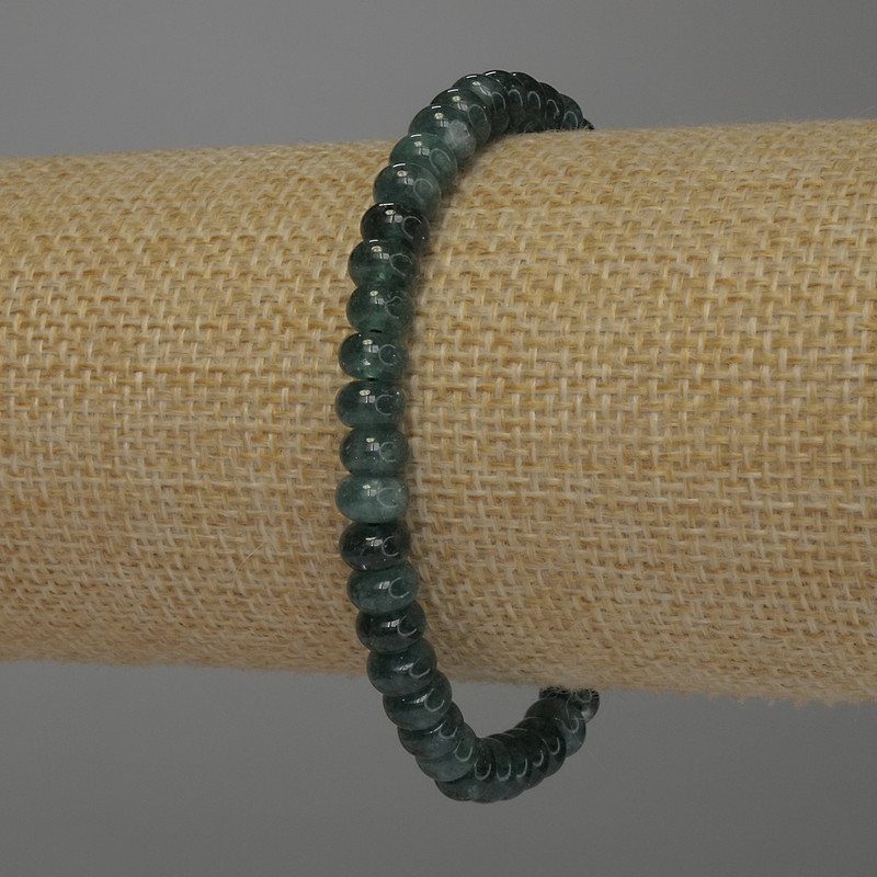 Grünes Aventurin-Rondellarmband, Durchmesser 6×4 mm, Länge ca. 18 cm, Stretcharmband