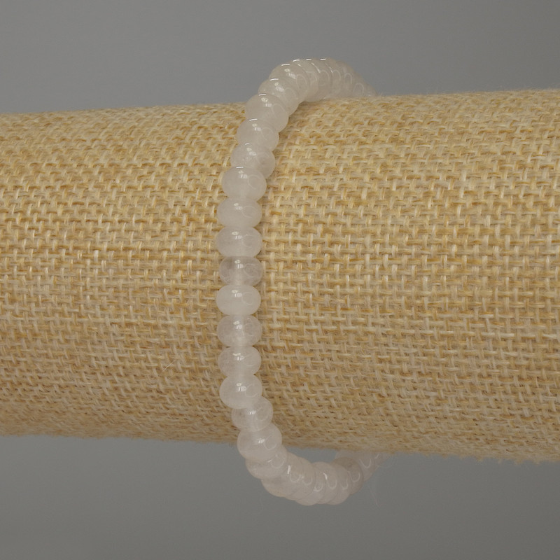 Armband aus Bergkristall Rondellen, Durchmesser 6×4 mm, Länge 18 cm, Stretcharmband