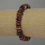Armband aus rotem Jaspis, polierte Trommelperlen, Ø 8×10 mm, Länge 18 cm, Stretch