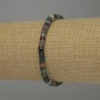 Armband aus grünem Jaspis Rondellen, Durchmesser 4×2 mm, Länge 18 cm, Stretch
