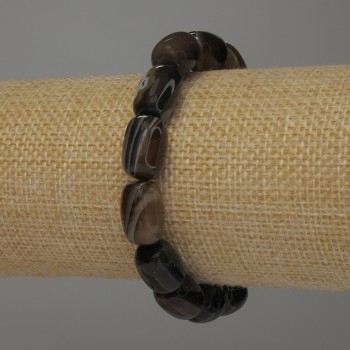 Achat Barillet-Armband 14×10 mm, Länge 18 cm, Stretcharmband