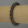 Armband aus Rauchtopas, facettierte Kugeln, Durchmesser ca. 9,5 mm, Länge 18 cm, Stretcharmband