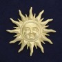Brosche Sonne – Farbe mattgold, goldfarbenes Metall, ca. 68 mm ±, mit Magnetverschluss