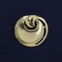 Brosche 'Akzent' aus goldfarbenem Metall, Durchmesser 40 mm+