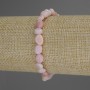 Armband aus Rosaopal, facettiert, 18 cm