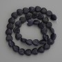 Herzförmige Perlen aus synthetischem Aventurin, Blau-Sand, 10×10 mm, auf Schnur, Länge ca. 39 cm+