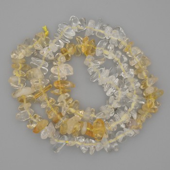 Citrin-Chips, Durchmesser 5–10×3–6 mm, Länge ca. 40 cm, auf der Schnur