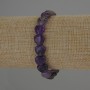 Armband mit Amethyst-Herz, Durchmesser 10 × 10 mm, Länge 18 cm Stretcharmband