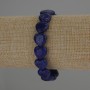 Armband aus Lapislazuli in Herzform, Durchmesser ca. 12 x 12 mm, Länge 18 cm Stretcharmband